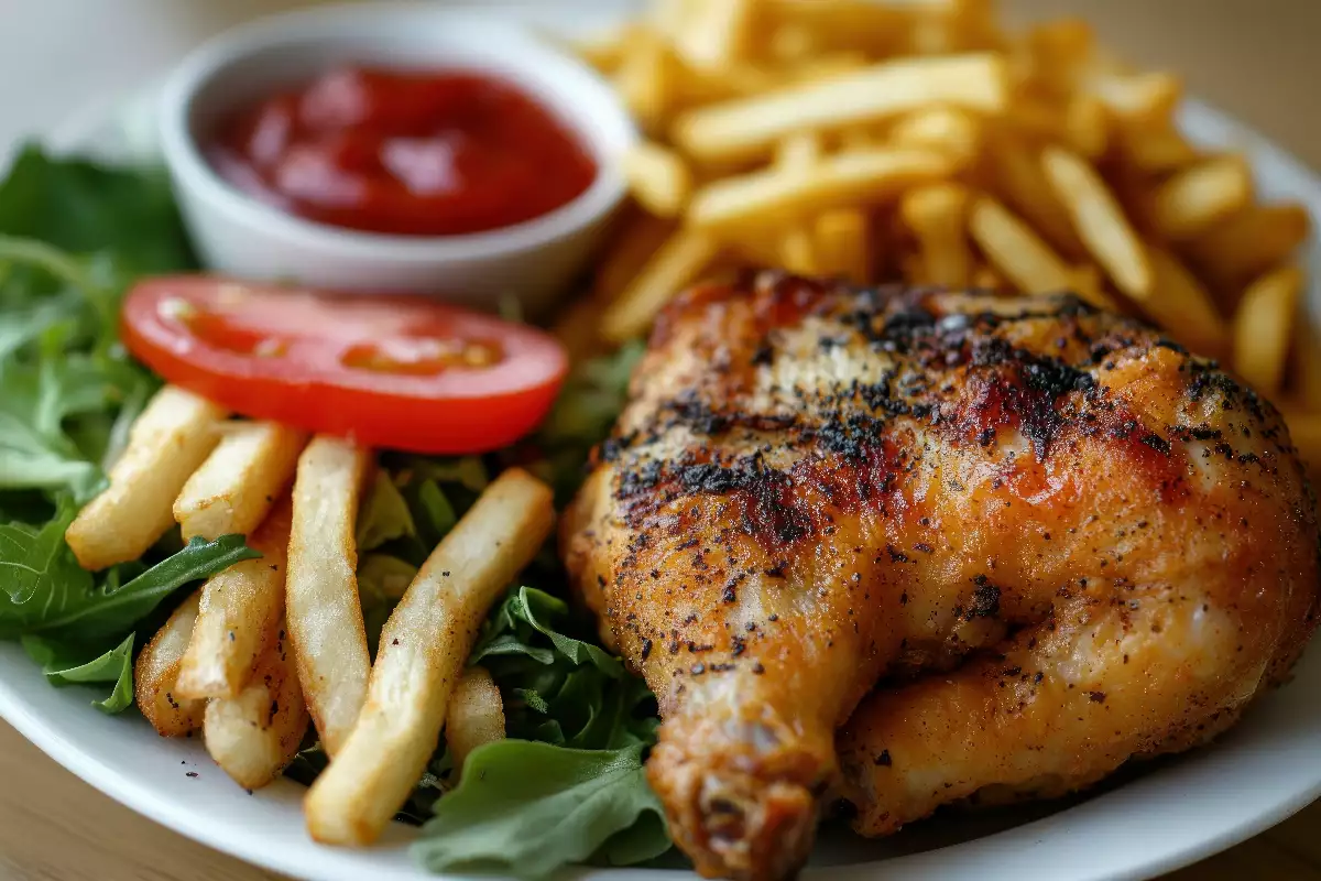 POULET FRITES SALADE